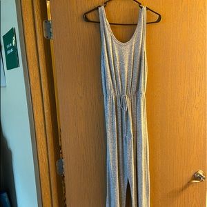 Caution To The Wind Cotton Grey Jumpsuit